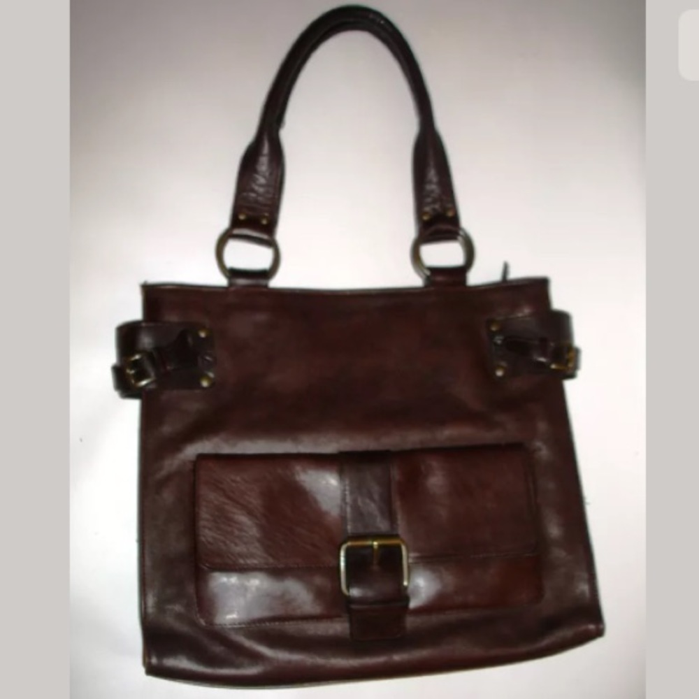 MDW Dark Tan Brown Genuine Leather Shouder Bag